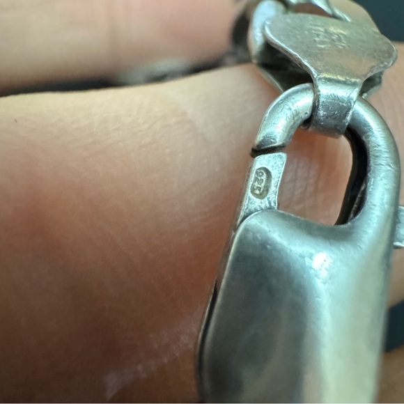 Vintage Sterling Silver Marked 925 Italy Mariner Link Chain - Picture 7 of 11